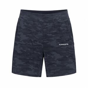 Alphalete Premium Blue Camo Training Shorts Pocket Stretch Athletic Size S Gym